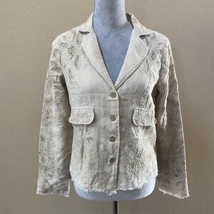 NWT Sundance Tan Lace Detail Jacket S